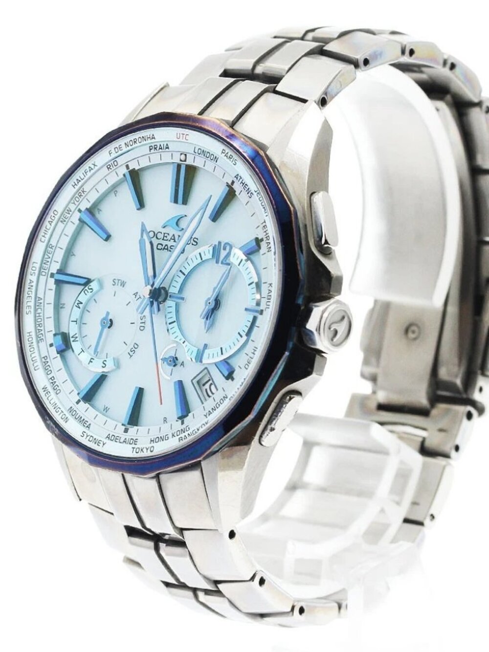 CASIO Oceanus Manta OCW-S3400D-2AJF Day date Solar Powered Radio Men's_932860